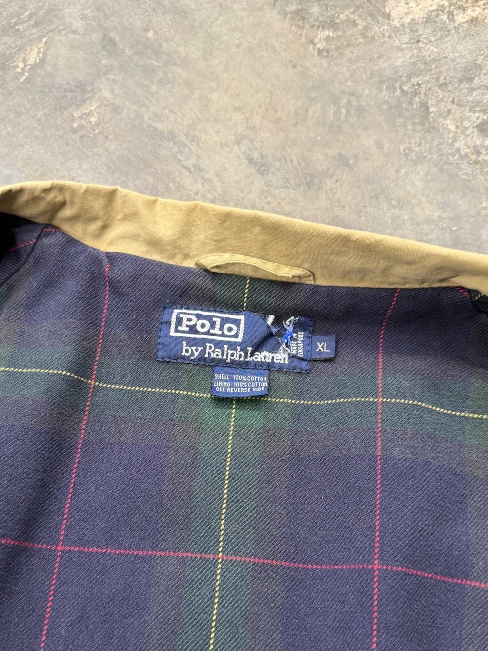 Vintage Polo Ralph Lauren Harrington Full Zip Plaid Lined Bomber Jacket - Picture 5 of 11